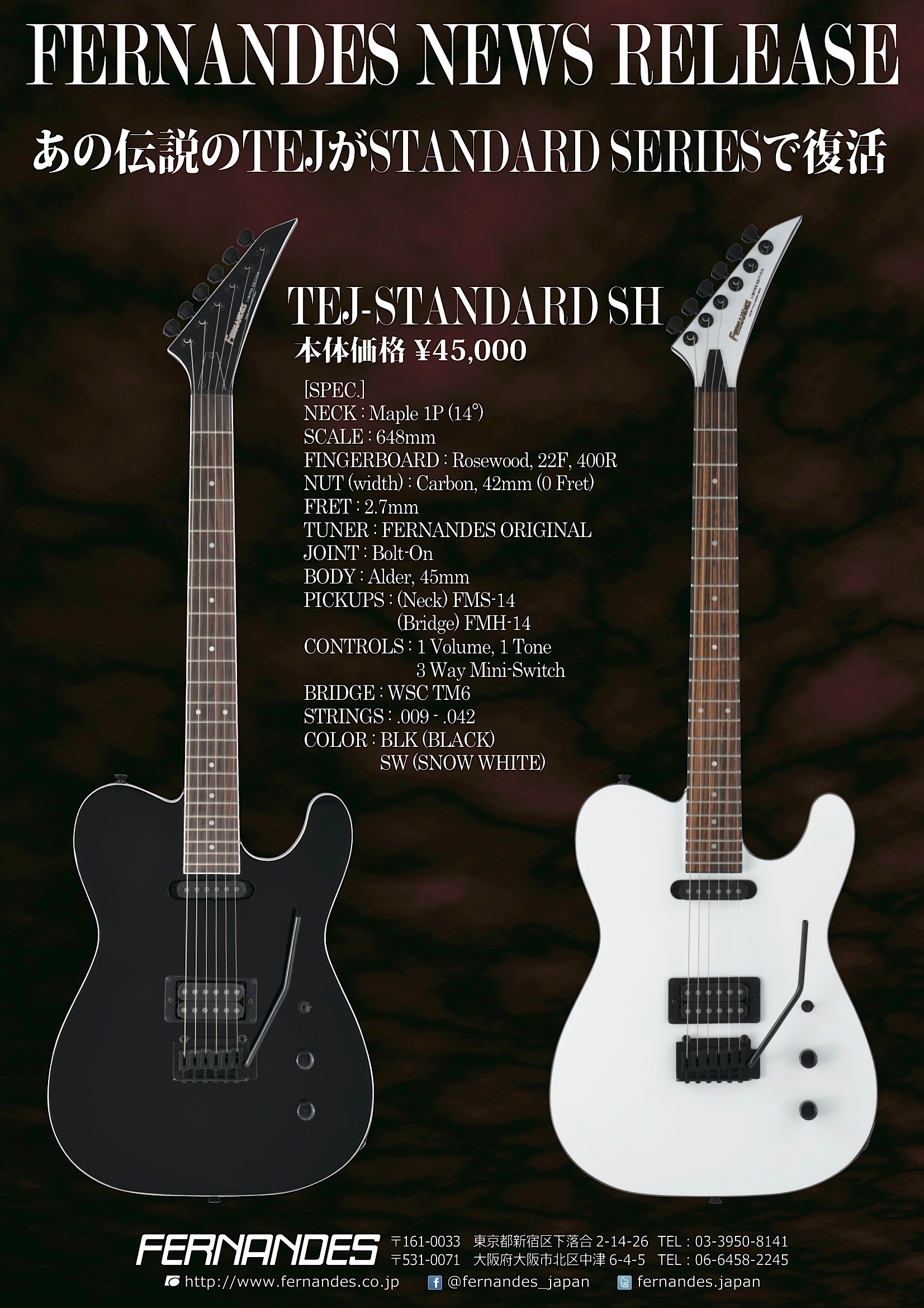 TEJ-STANDARD SERIES | FERNANDES OFFICIAL WEB SITE